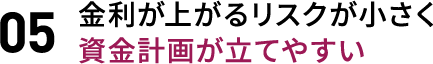 05 現在の金利でご購入いただける