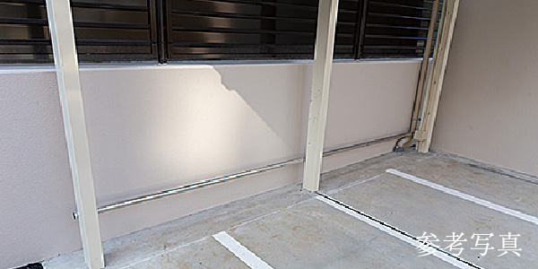 バイク置場盗難防止バー