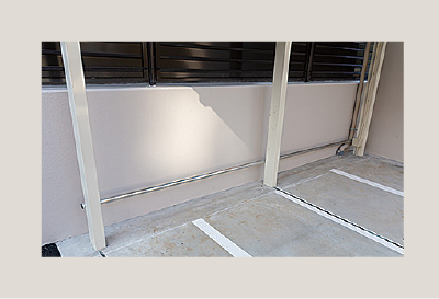 バイク置場盗難防止バー